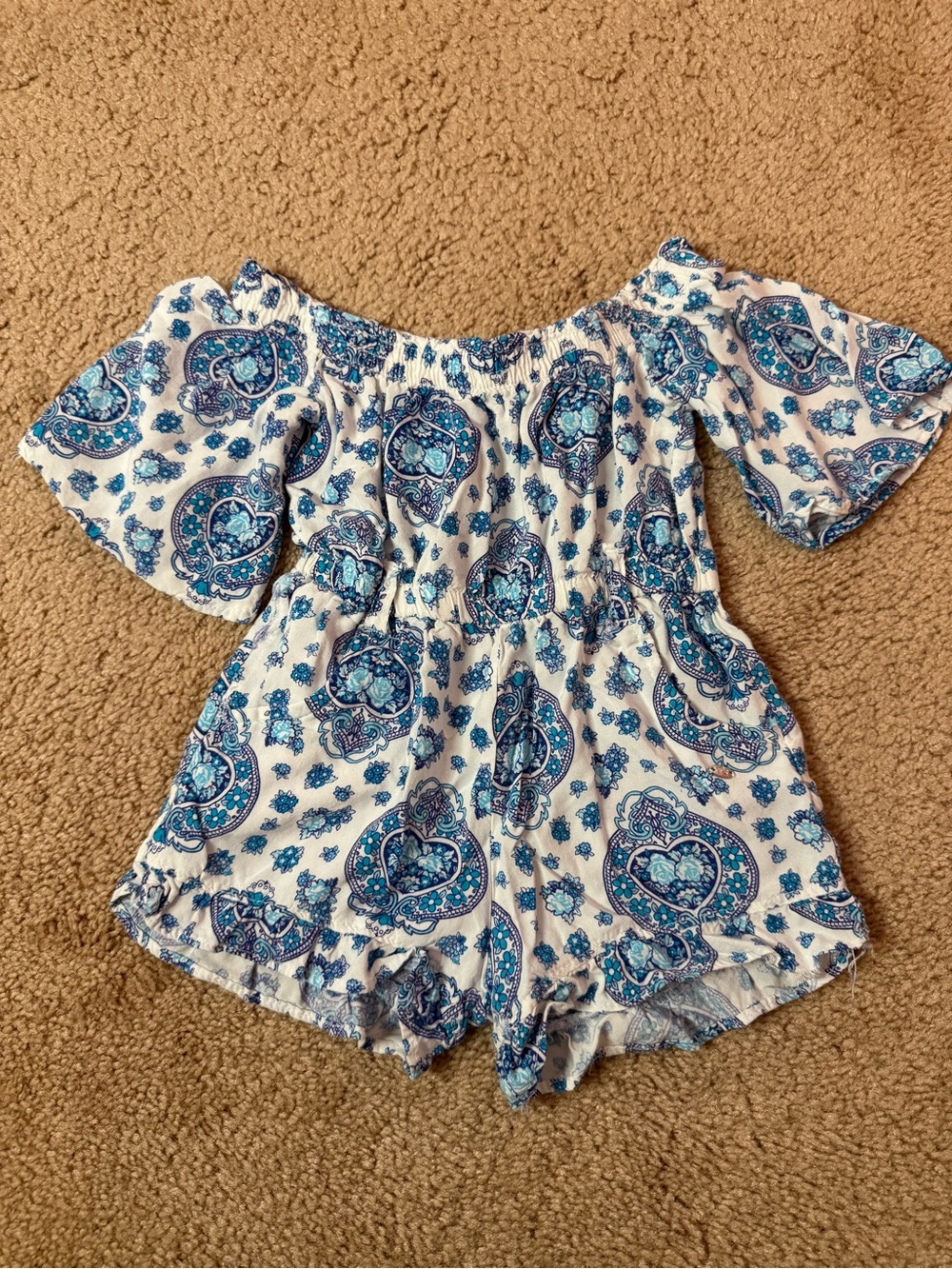 Limited Too Paisley Off-Shoulder Romper